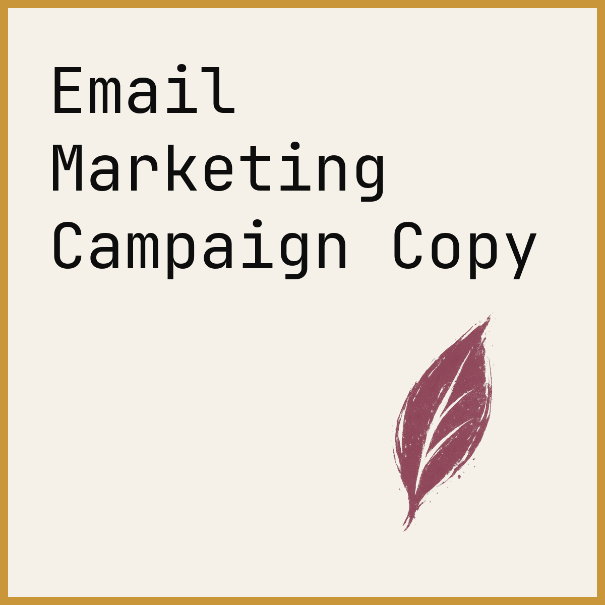 Email Marketing Campaign Copy