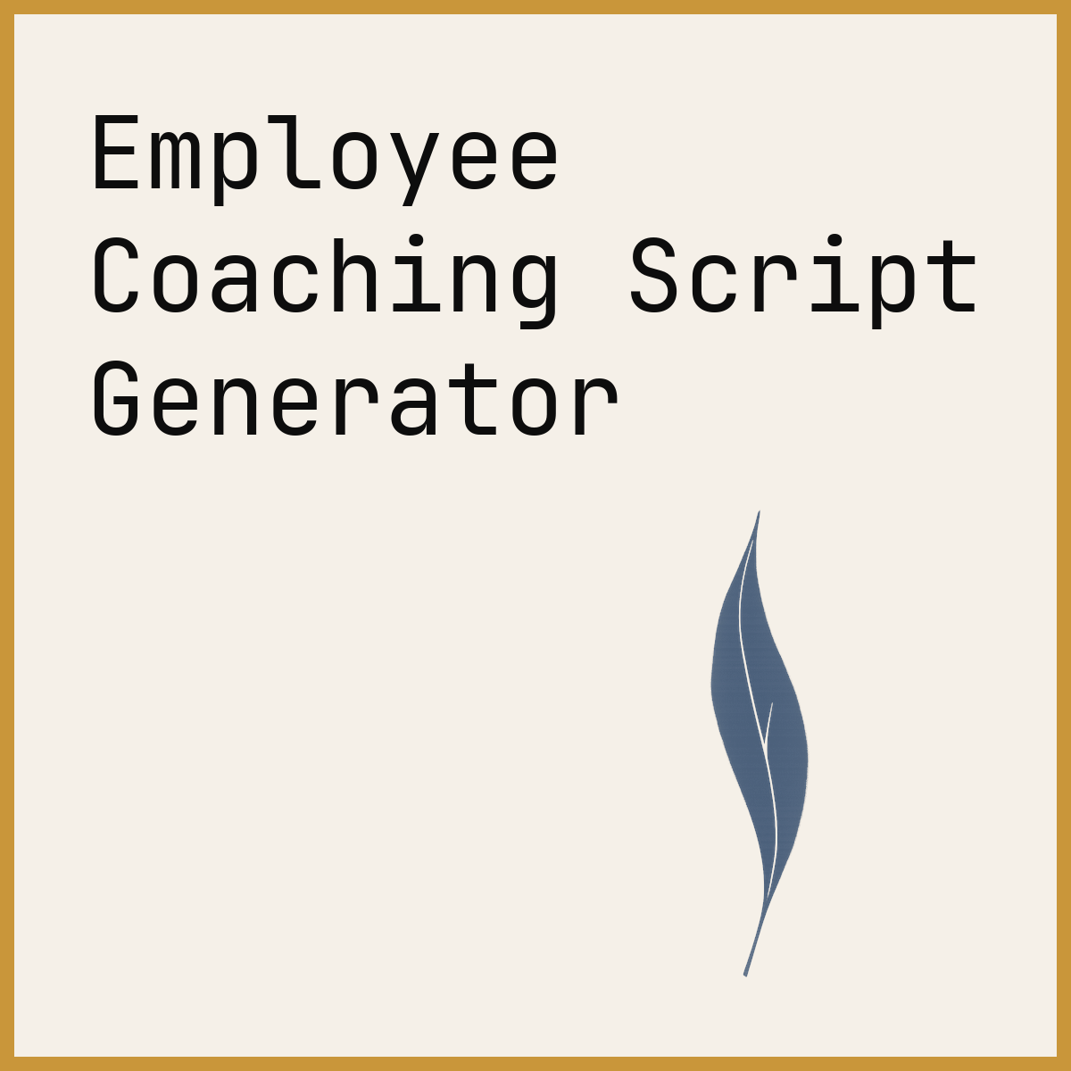 Employee Coaching Script Generator