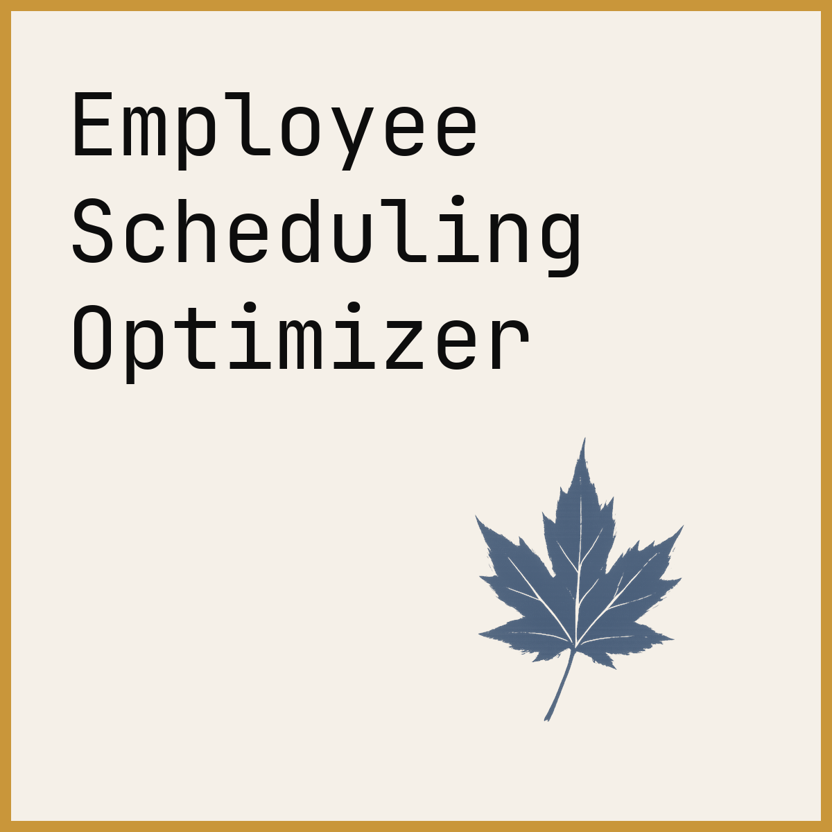 Employee Scheduling Optimizer