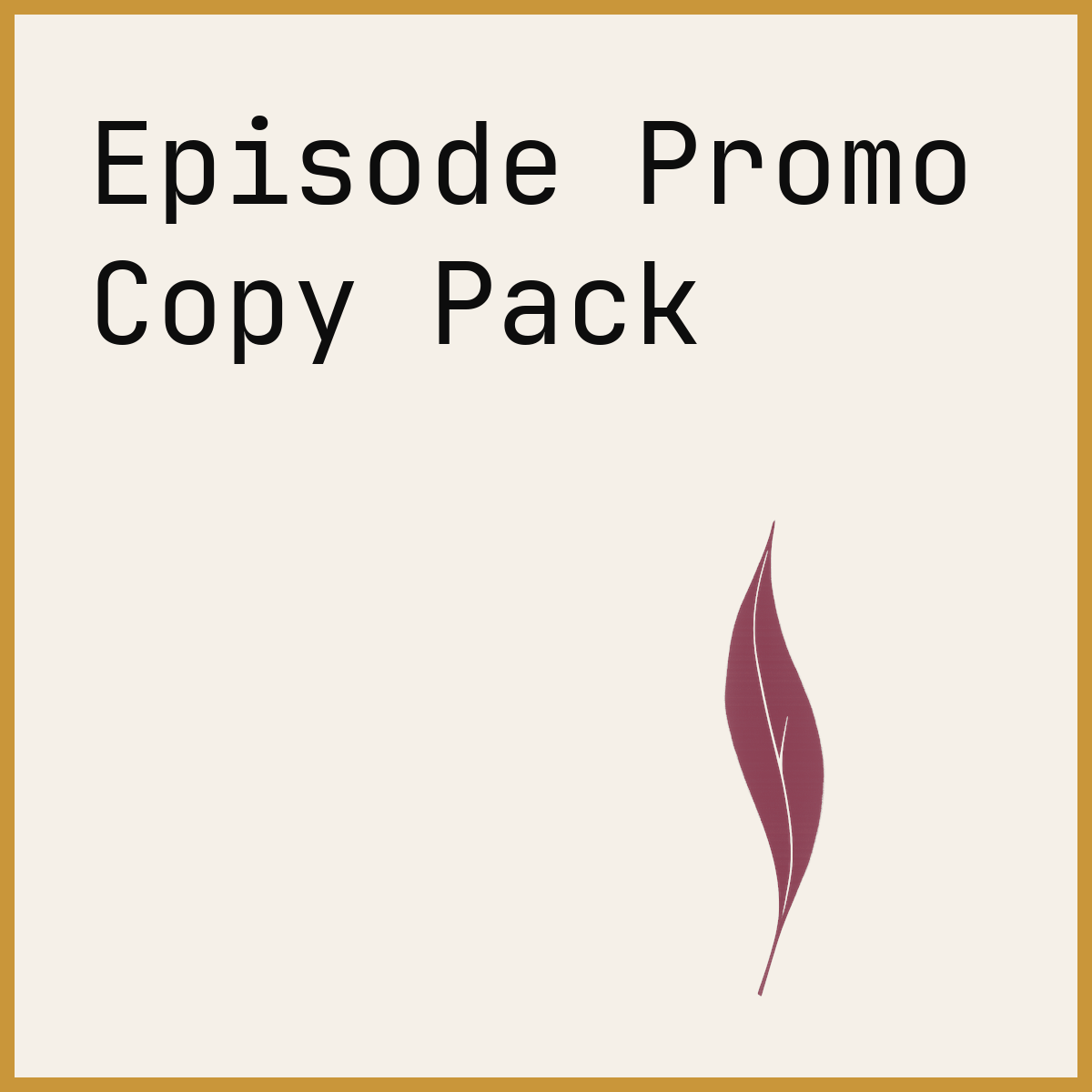 Episode Promo Copy Pack