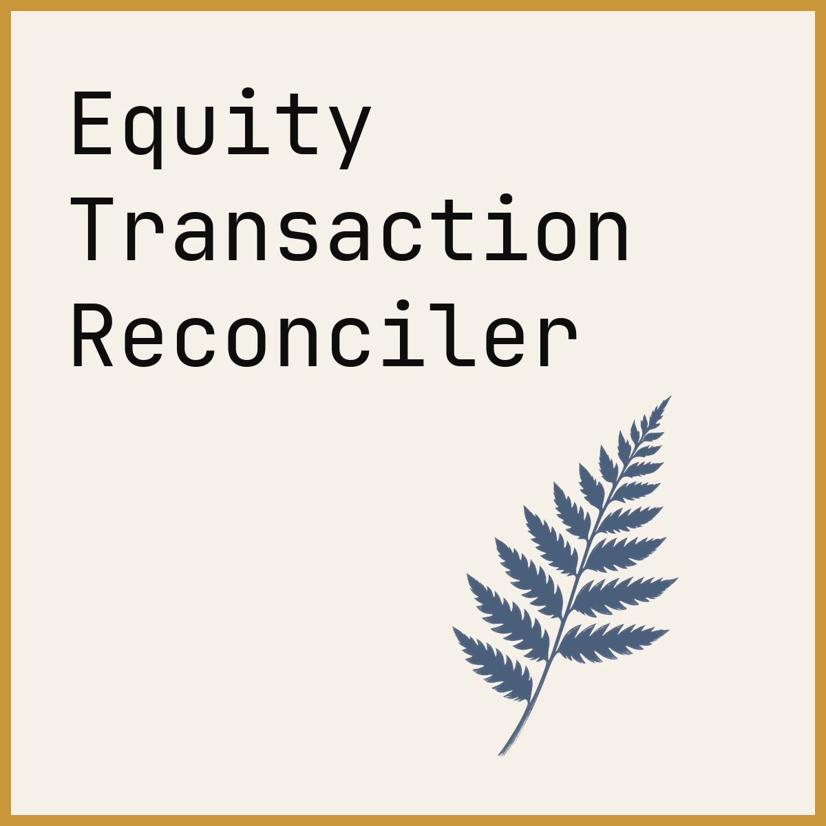 Equity Transaction Reconciler
