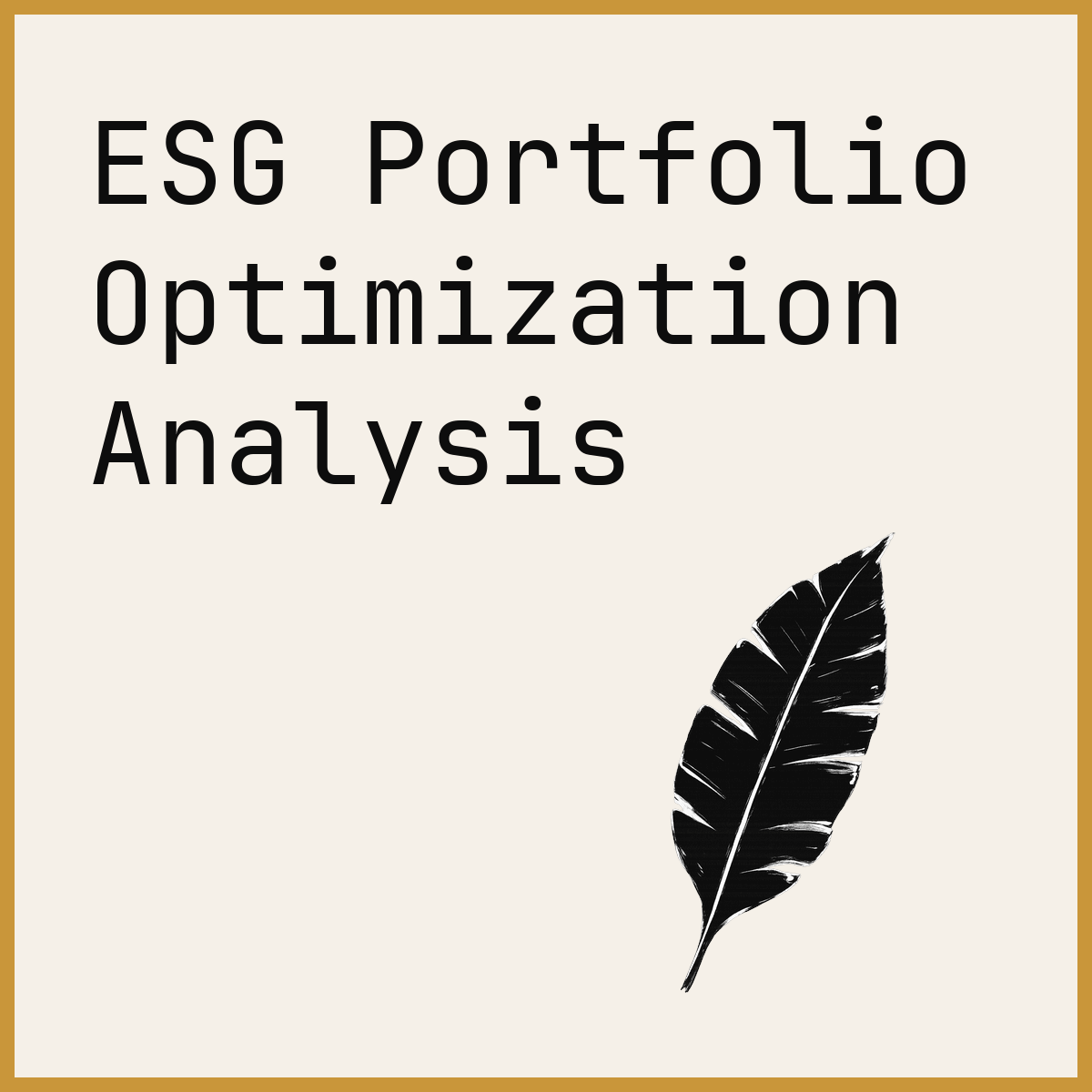 ESG Portfolio Optimization Analysis
