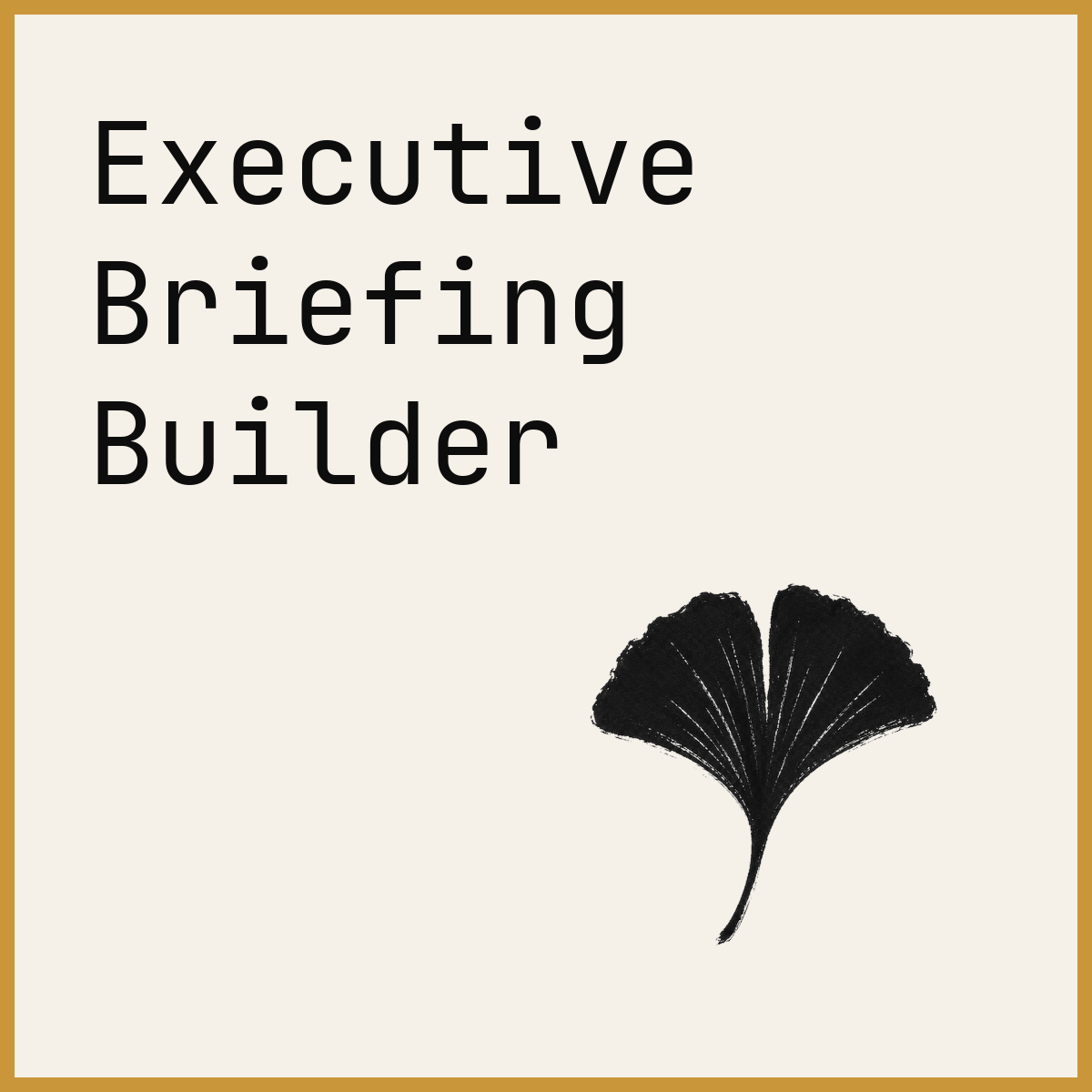 Executive Briefing Builder