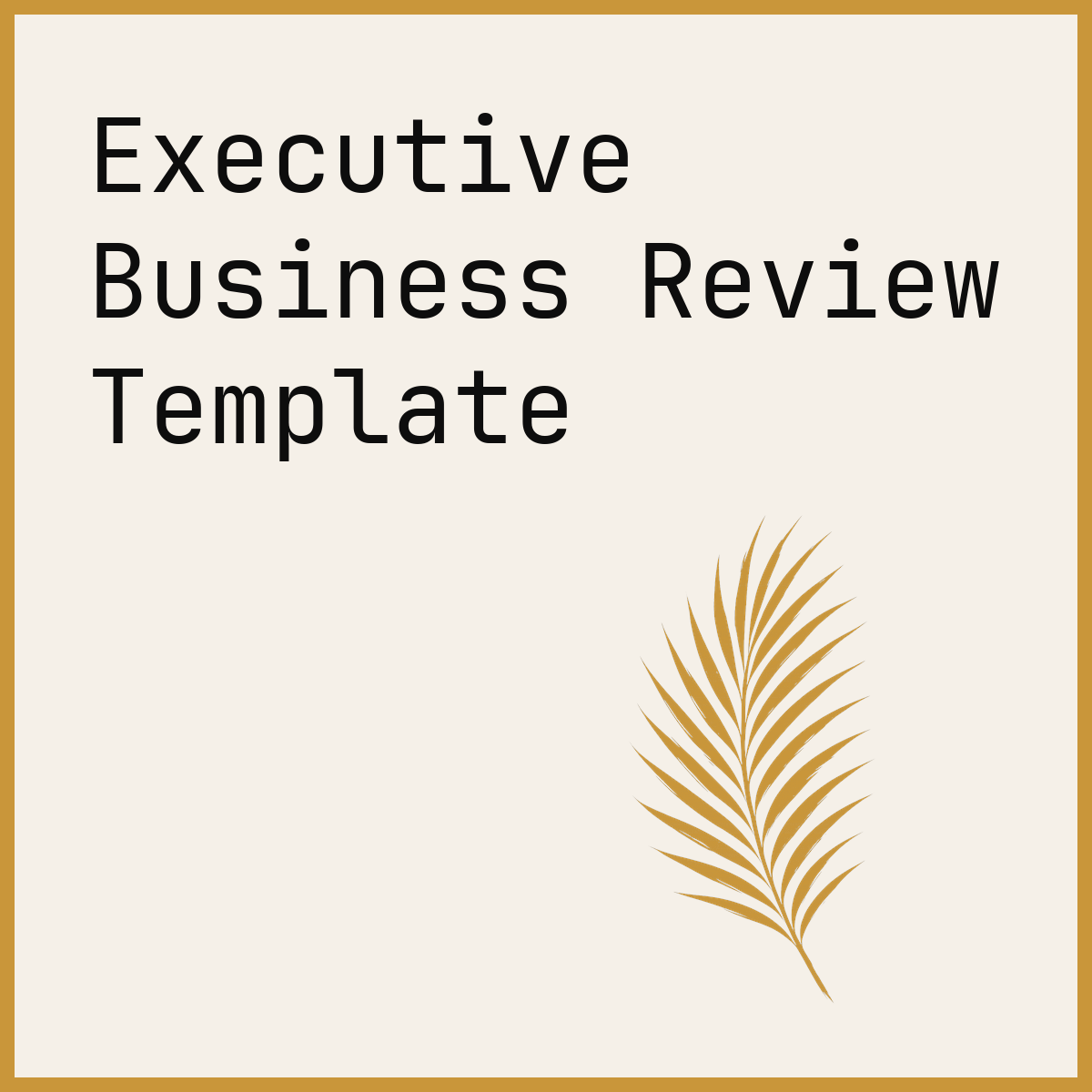 Executive Business Review Template