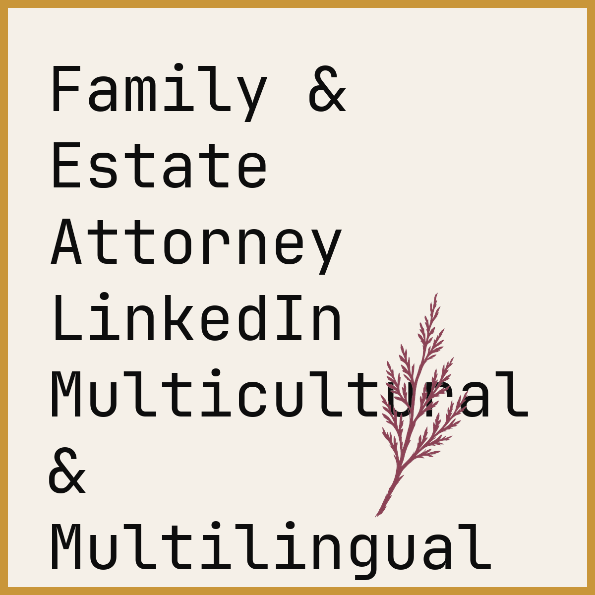 Family & Estate Attorney LinkedIn Multicultural & Multilingual Positioning
