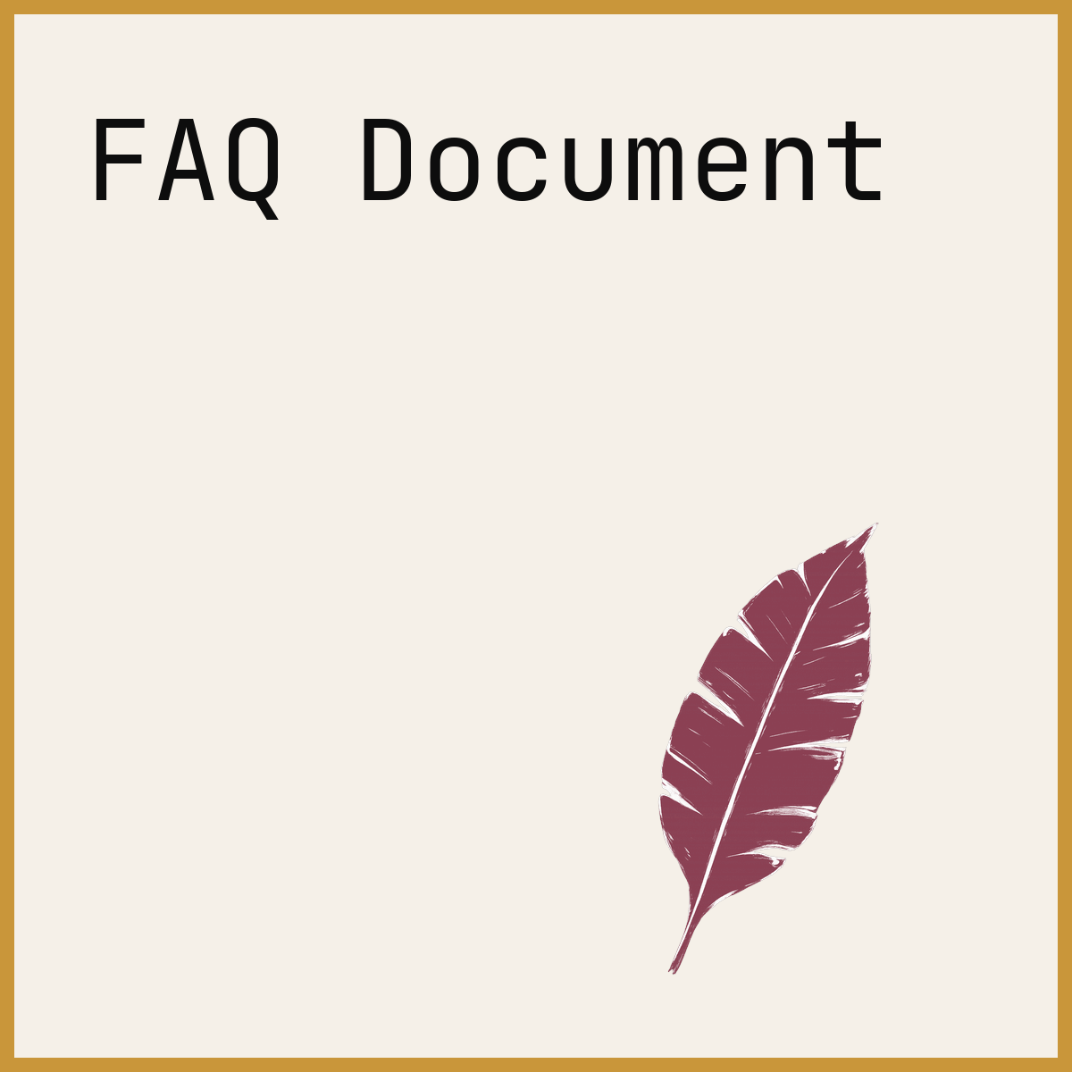 FAQ Document