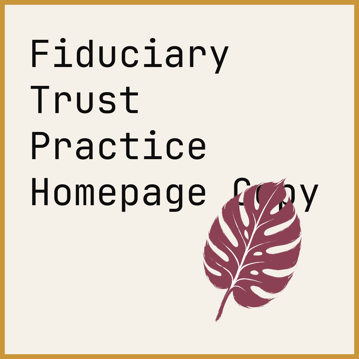 Fiduciary Trust Practice Homepage Copy