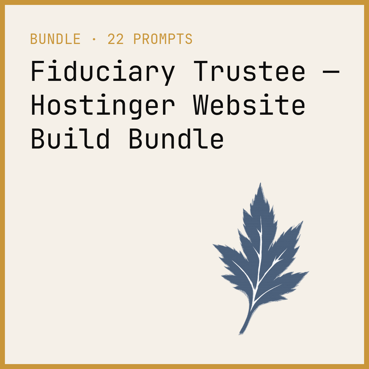 Fiduciary Trustee — Hostinger Website Build Bundle
