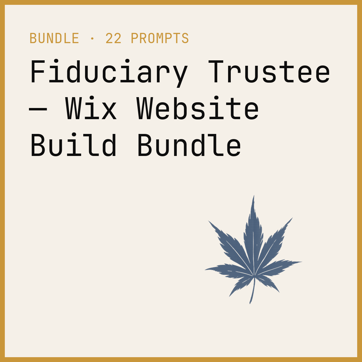 Fiduciary Trustee — Wix Website Build Bundle