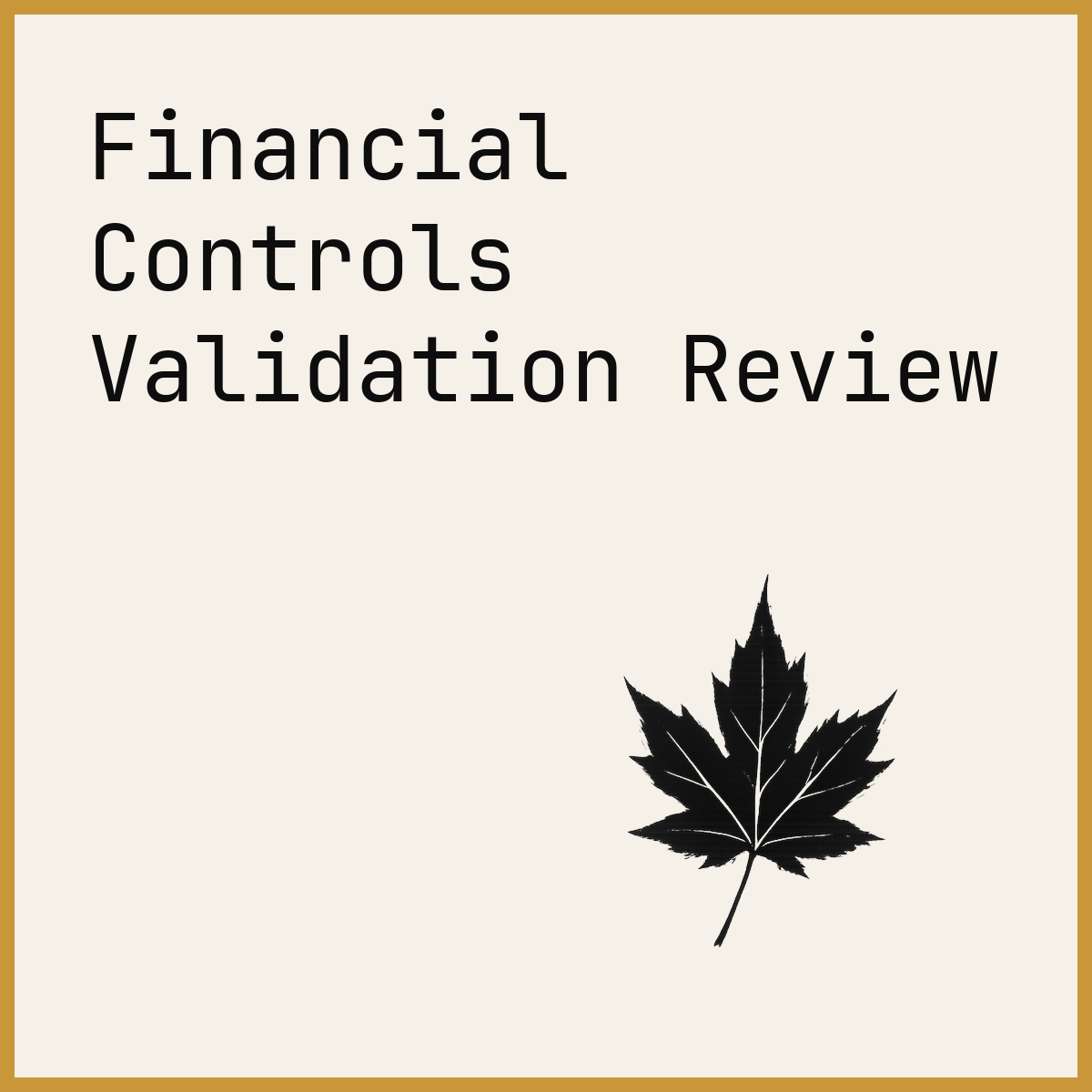Financial Controls Validation Review