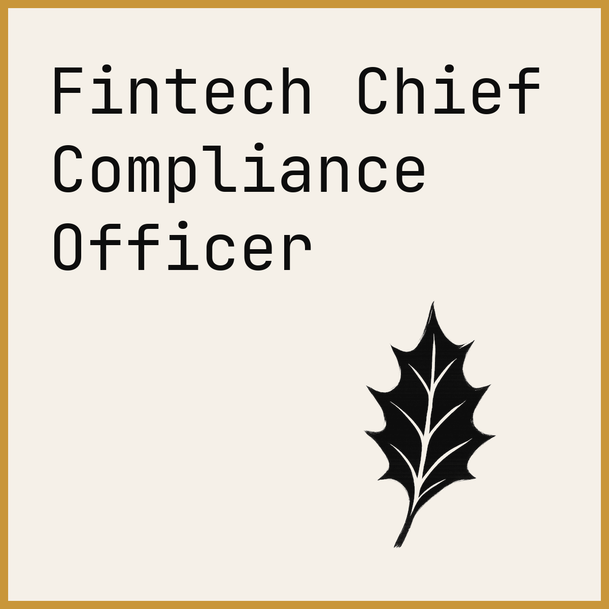 Fintech Chief Compliance Officer