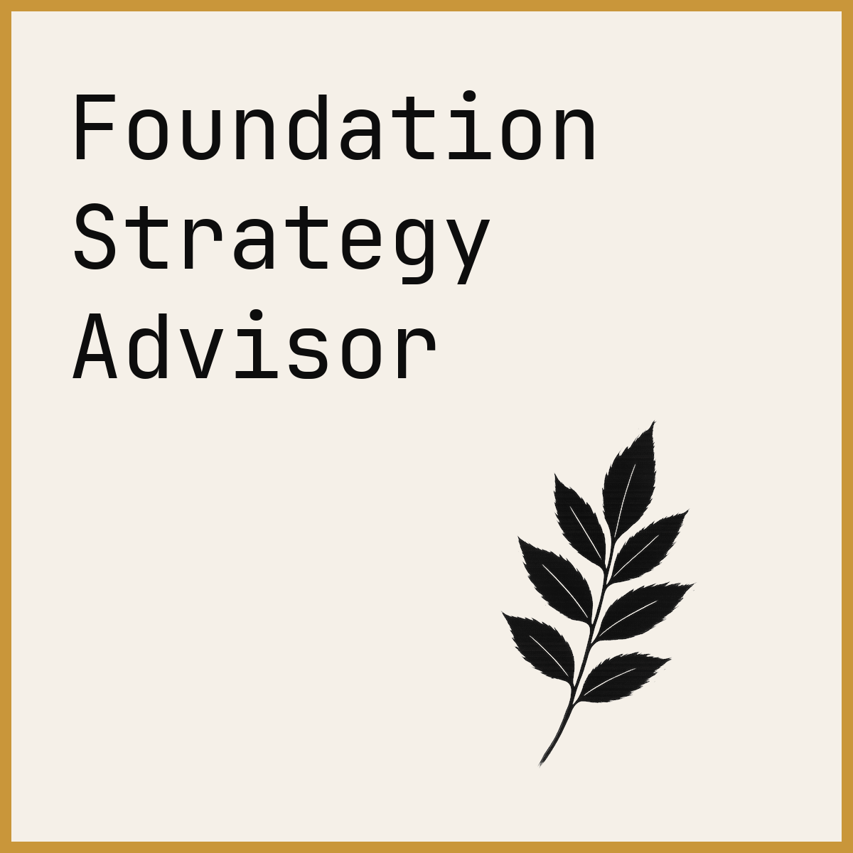 Foundation Strategy Advisor