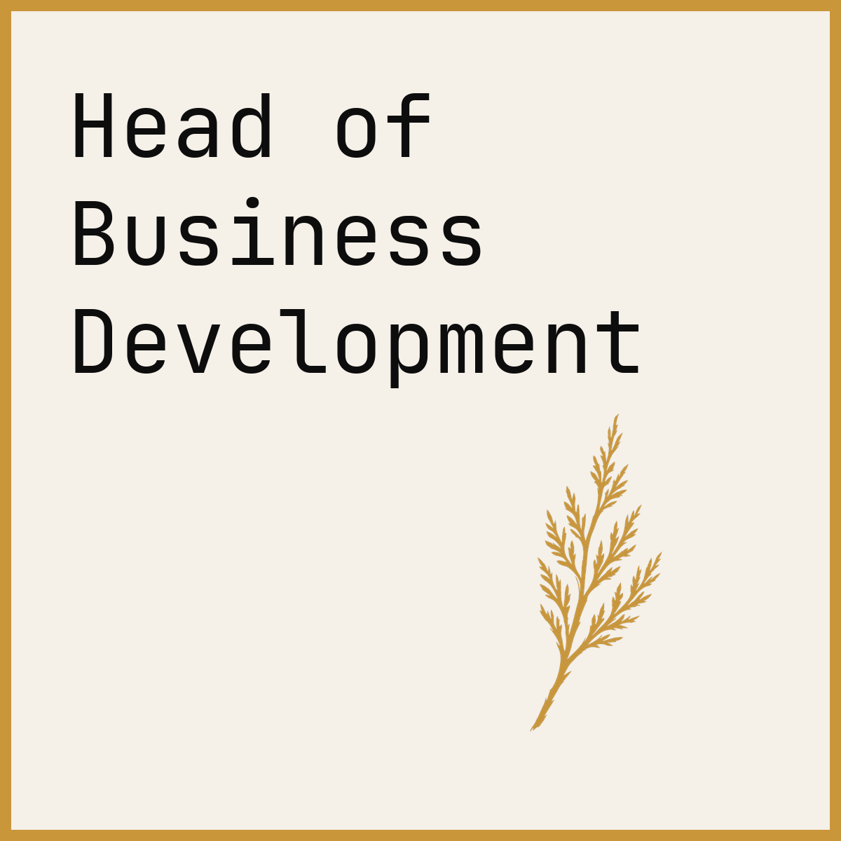 Head of Business Development