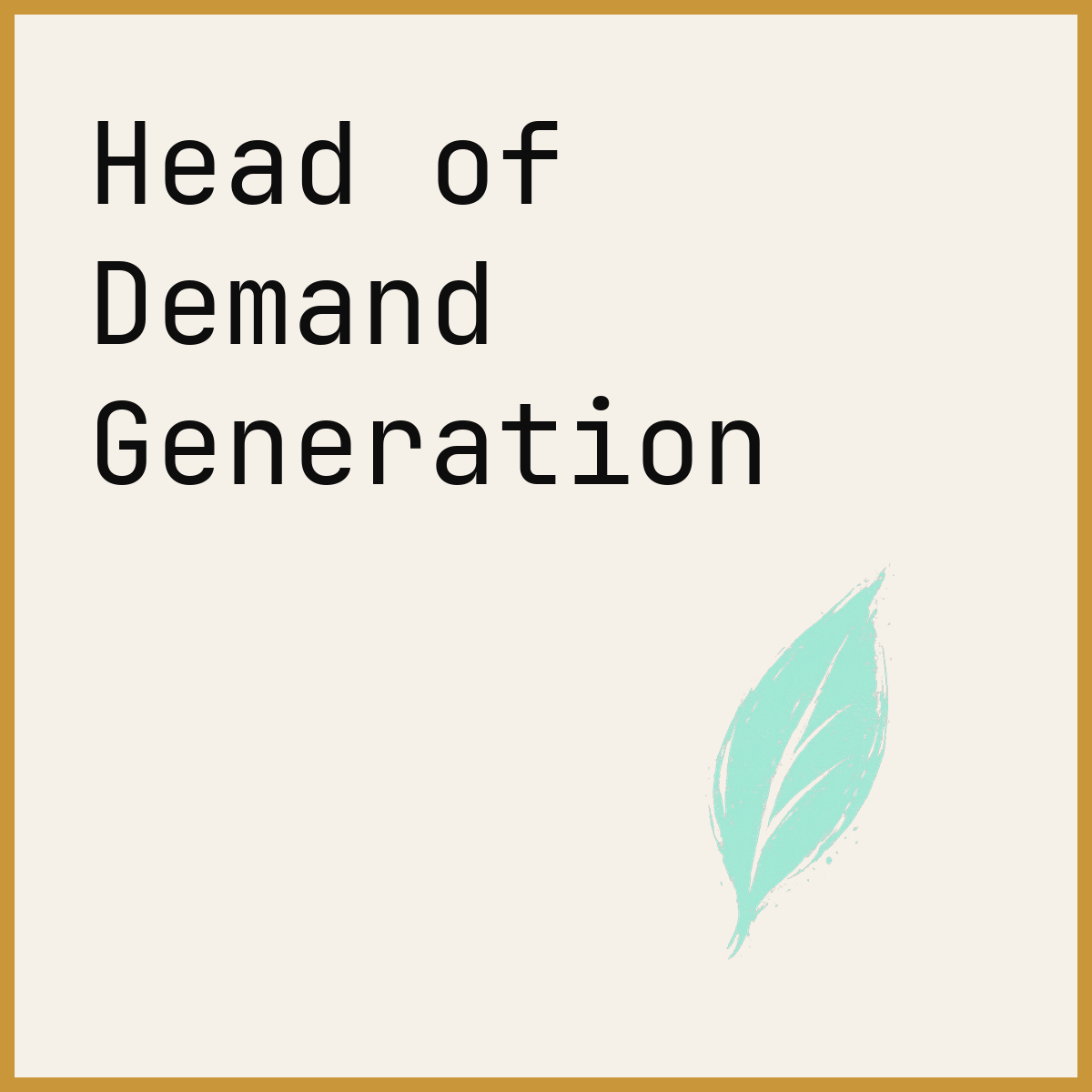 Head of Demand Generation