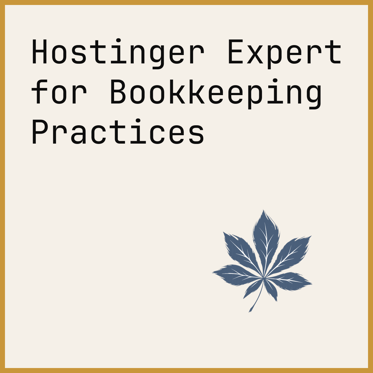 Hostinger Expert for Bookkeeping Practices