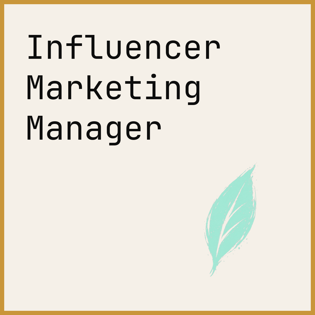Influencer Marketing Manager