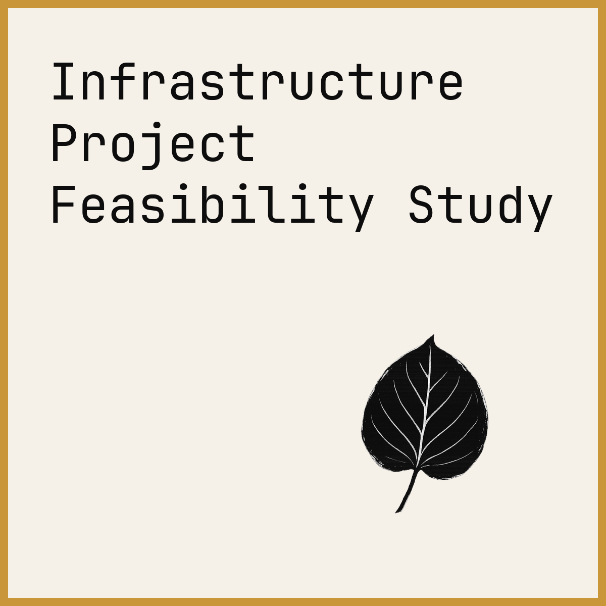 Infrastructure Project Feasibility Study