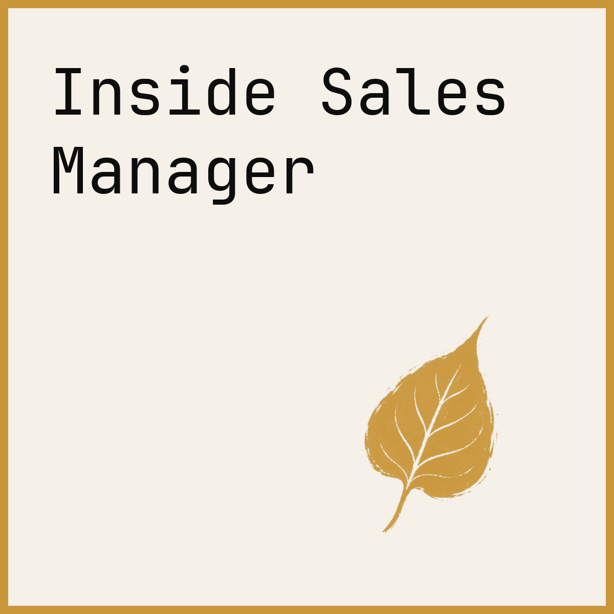 Inside Sales Manager