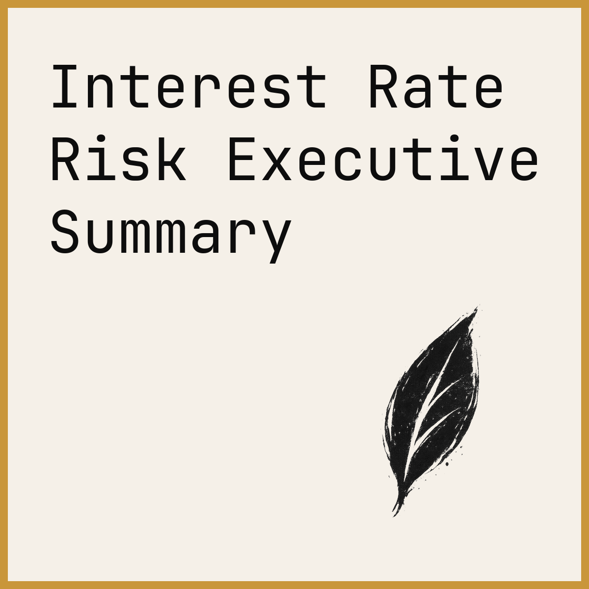 Interest Rate Risk Executive Summary
