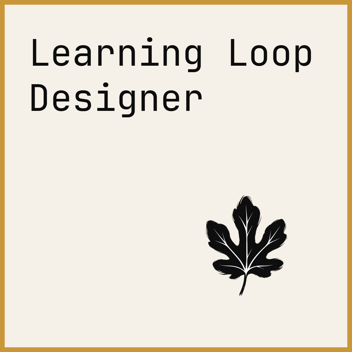 Learning Loop Designer