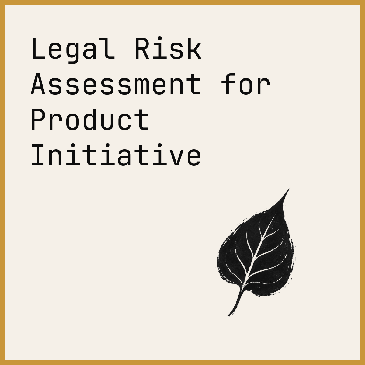 Legal Risk Assessment for Product Initiative