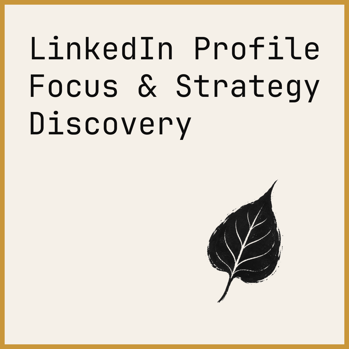 LinkedIn Profile Focus & Strategy Discovery