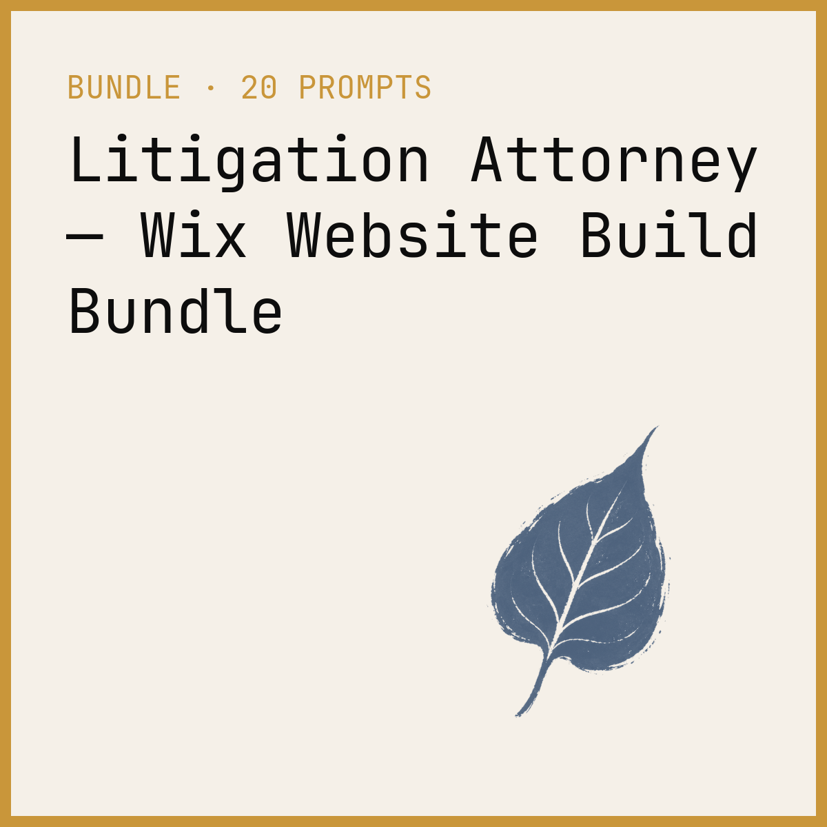 Litigation Attorney — Wix Website Build Bundle