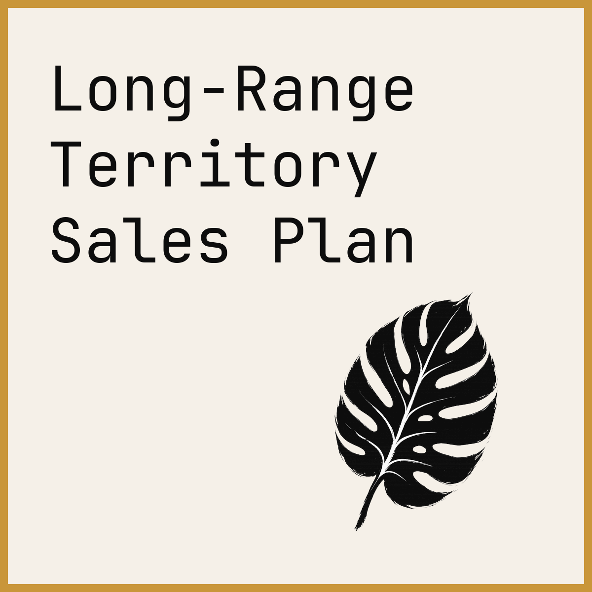 Long-Range Territory Sales Plan