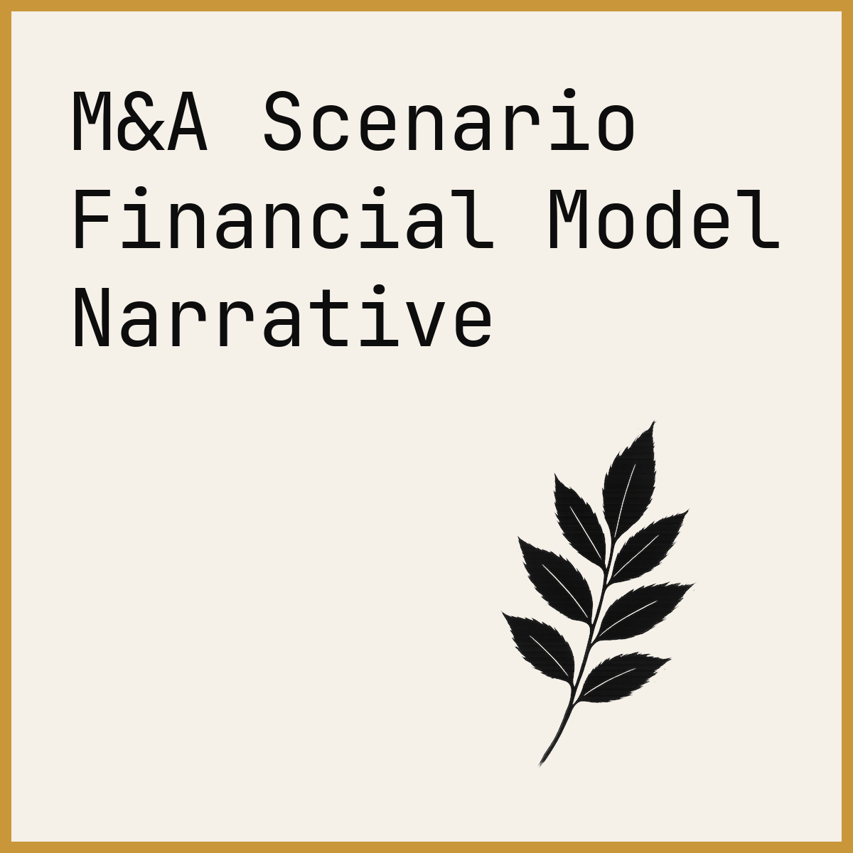 M&A Scenario Financial Model Narrative