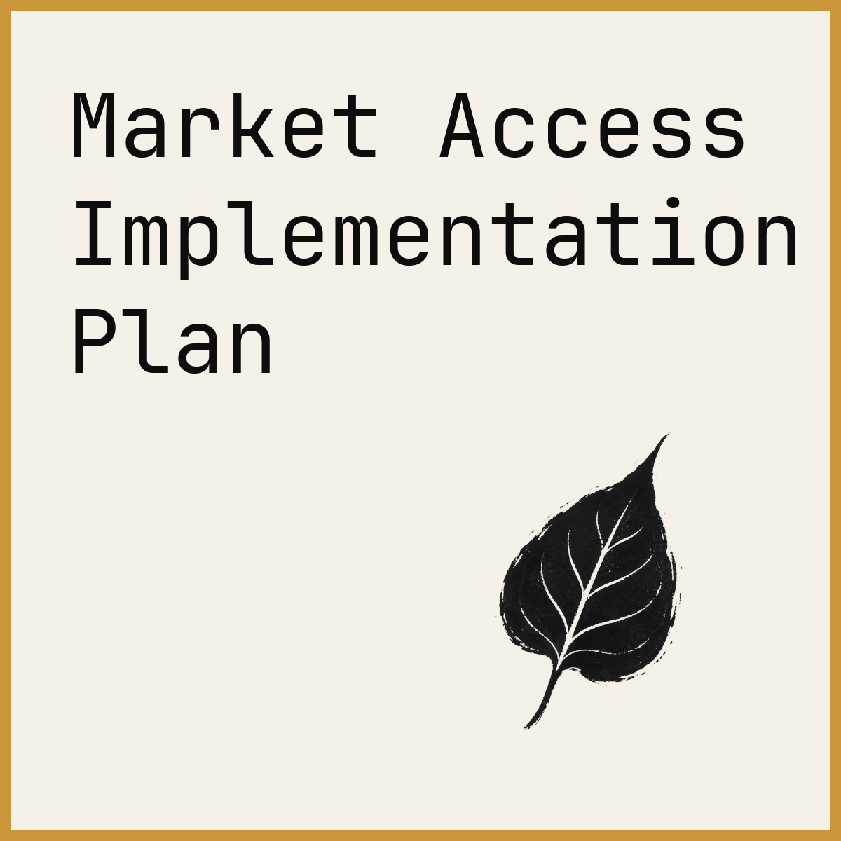 Market Access Implementation Plan