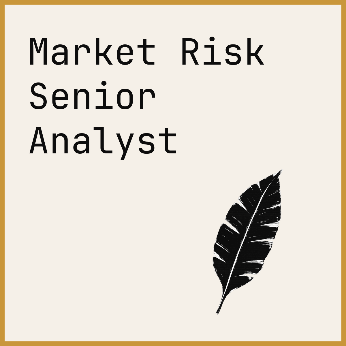 Market Risk Senior Analyst