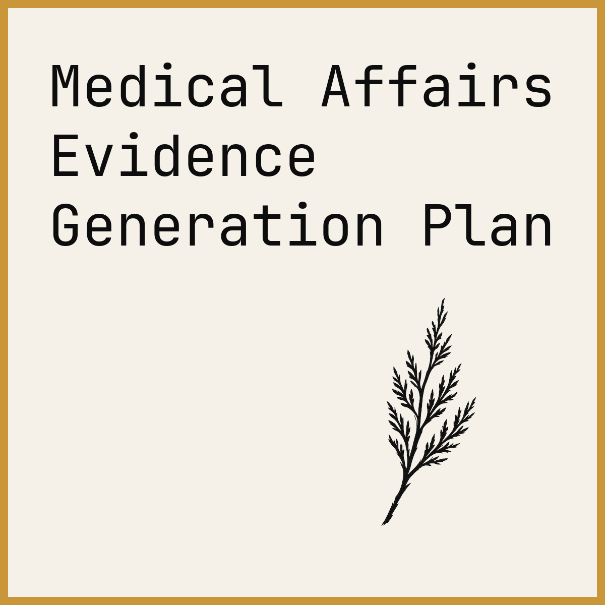 Medical Affairs Evidence Generation Plan