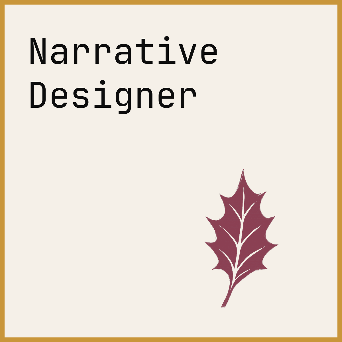 Narrative Designer
