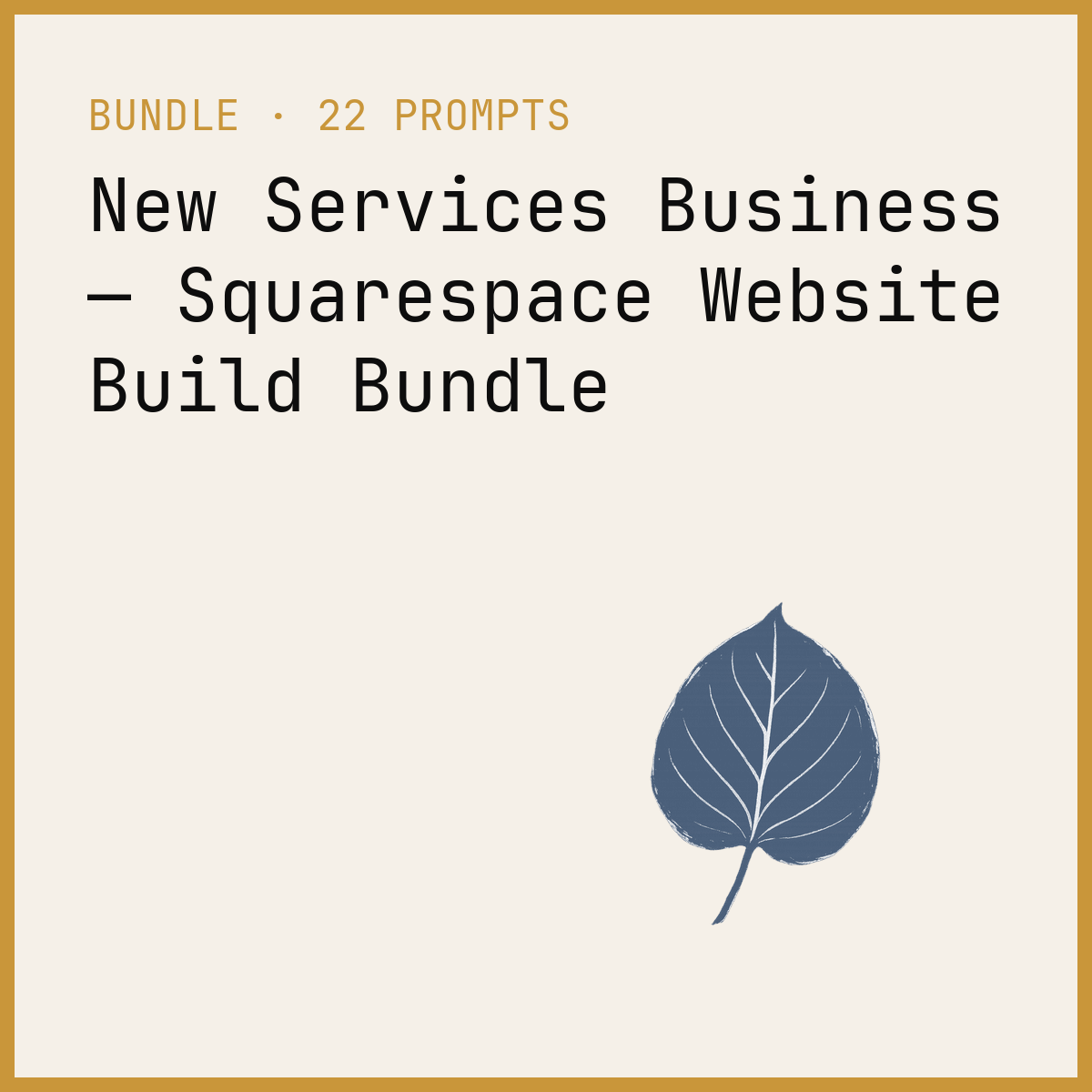 New Services Business — Squarespace Website Build Bundle