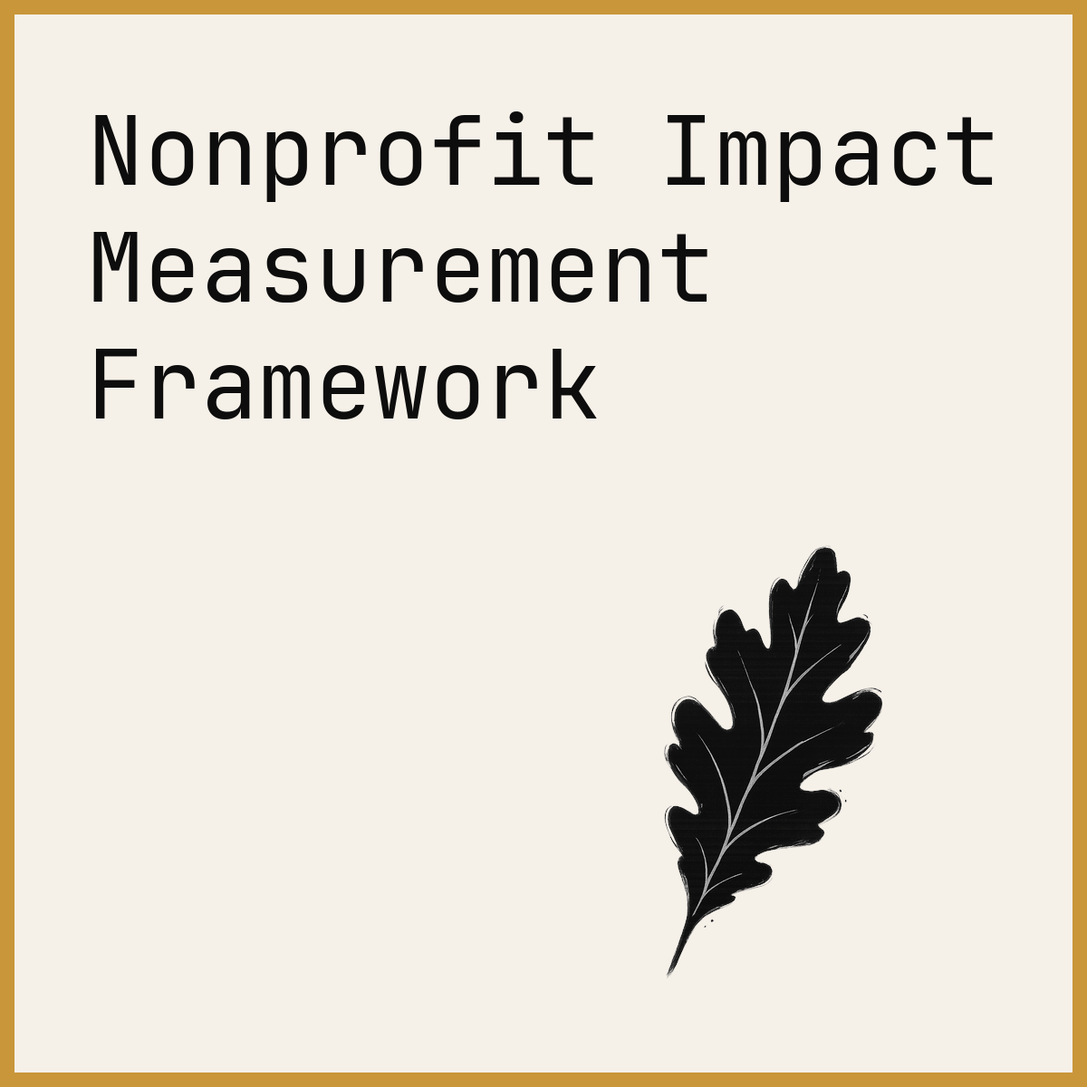 Nonprofit Impact Measurement Framework