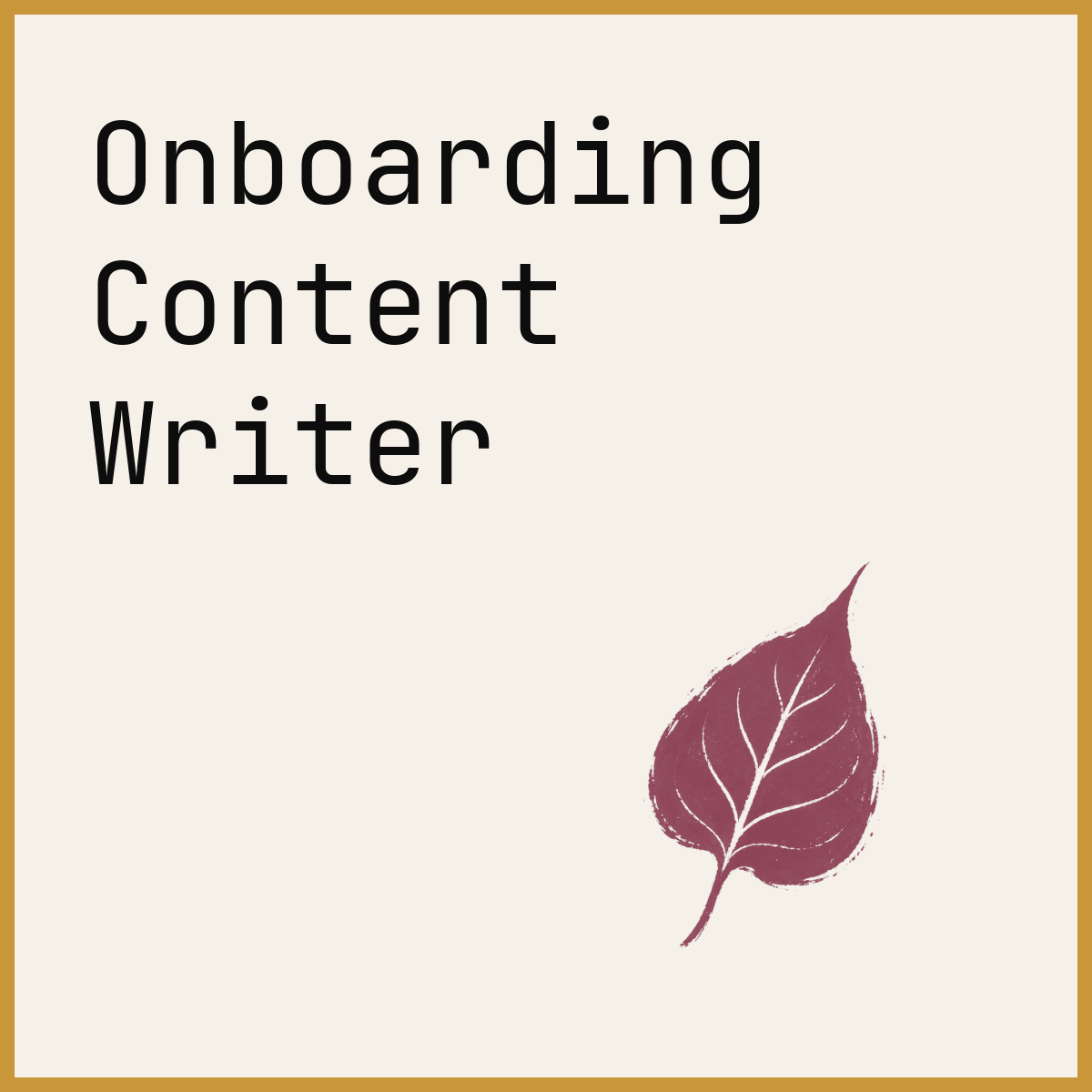 Onboarding Content Writer