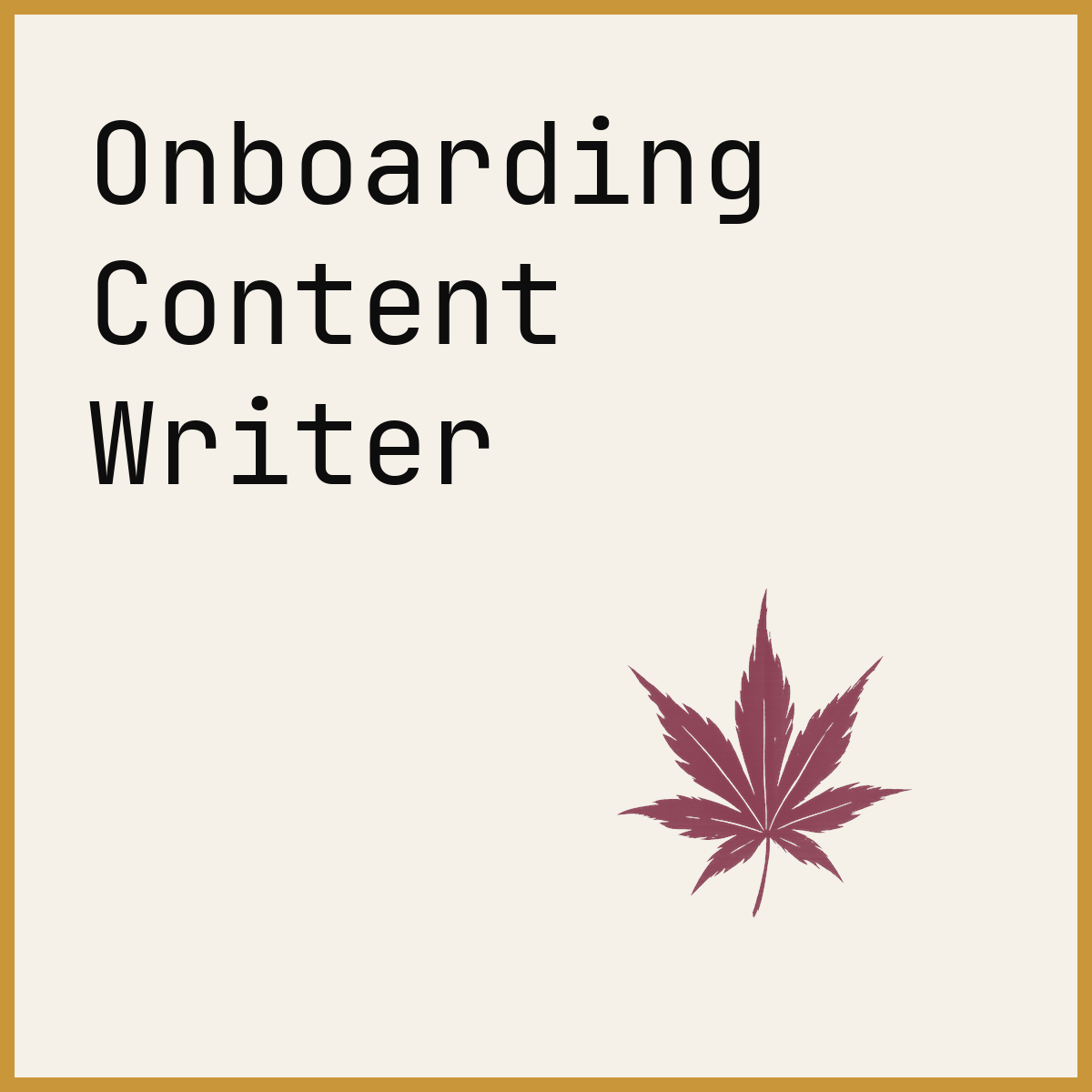 Onboarding Content Writer