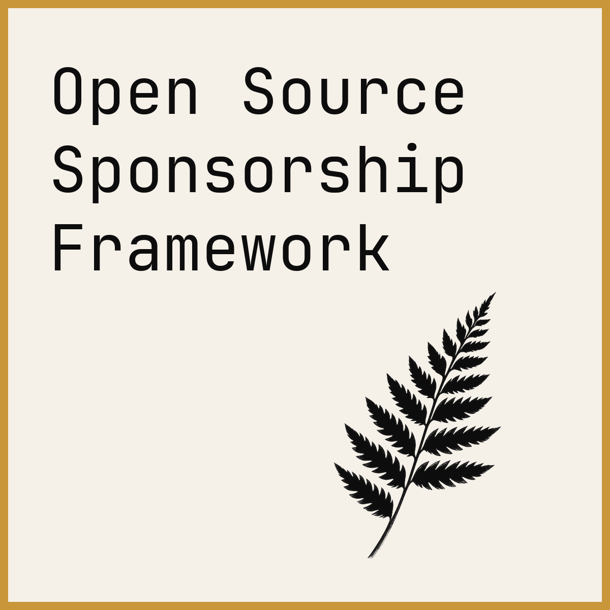 Open Source Sponsorship Framework