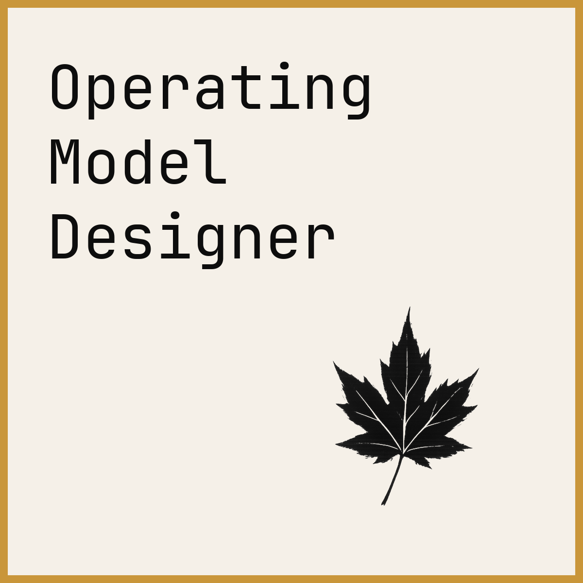 Operating Model Designer
