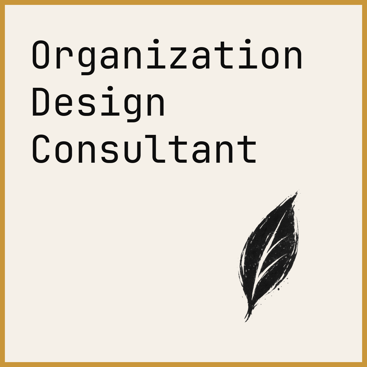 Organization Design Consultant
