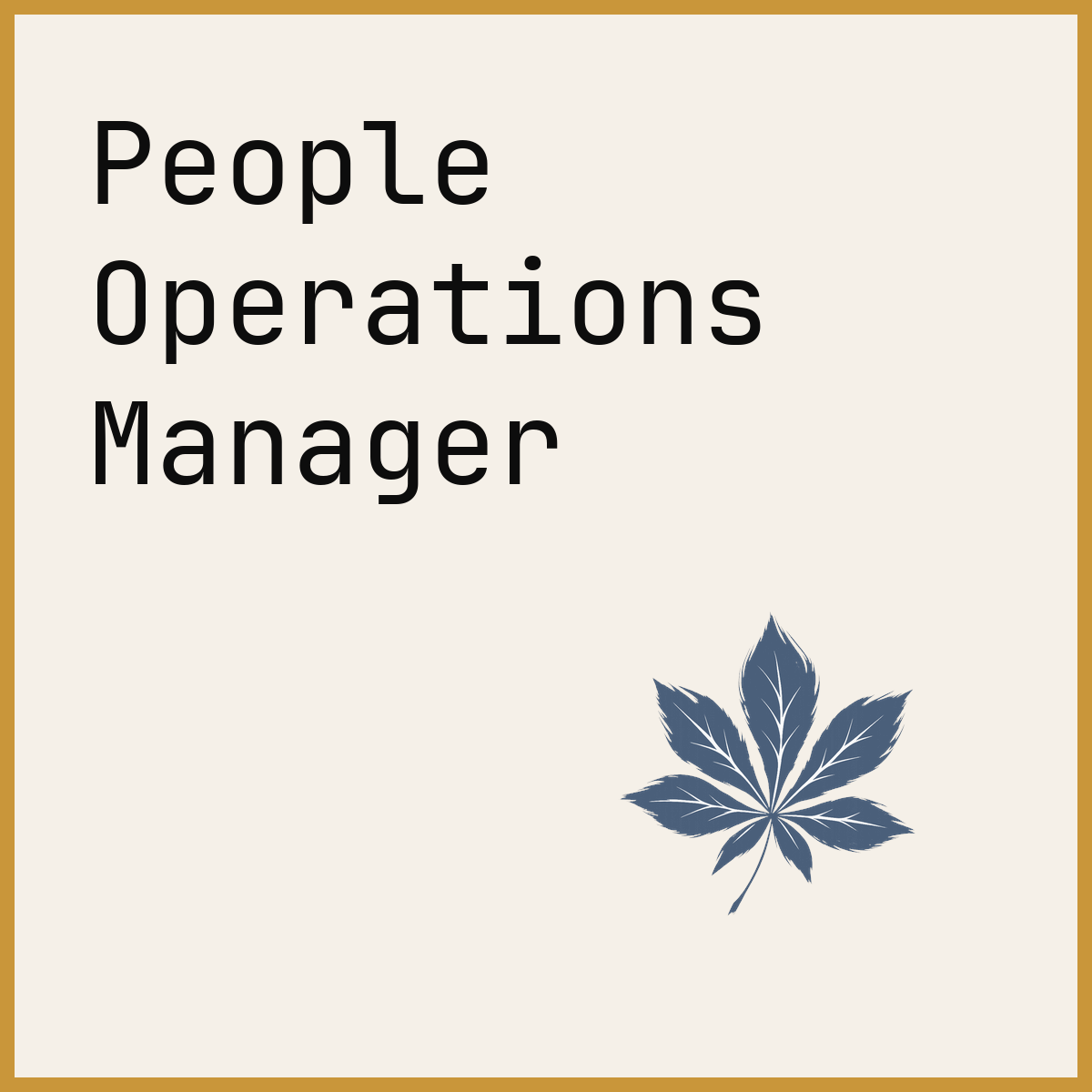 People Operations Manager