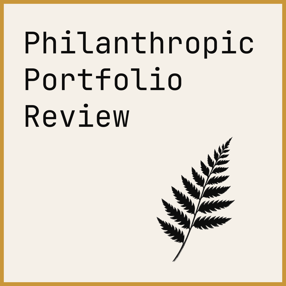 Philanthropic Portfolio Review