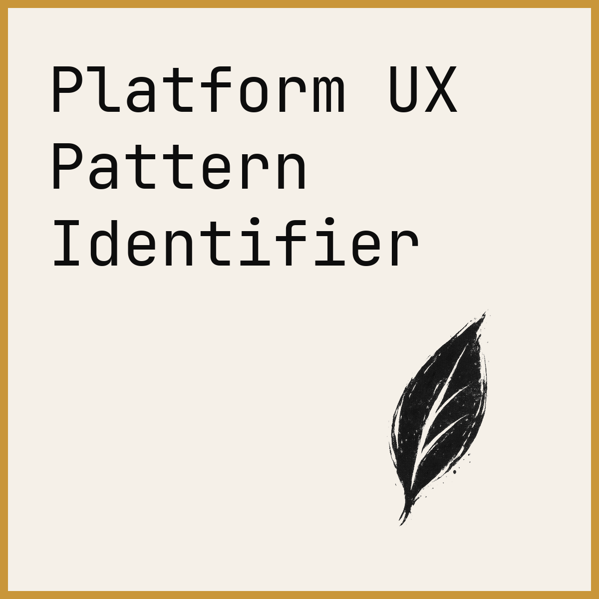 Platform UX Pattern Identifier