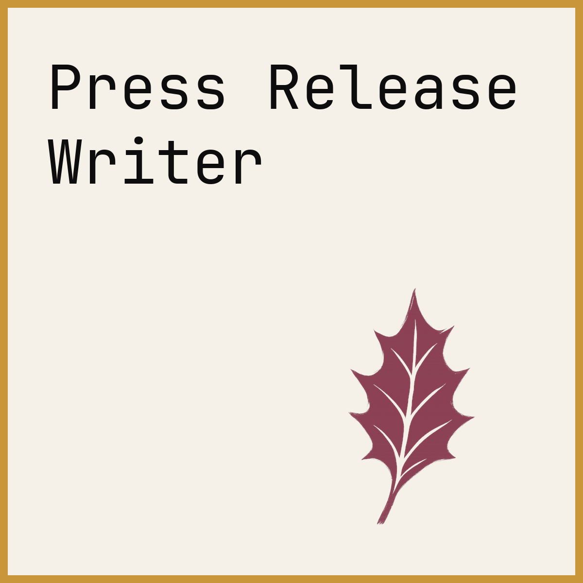 Press Release Writer