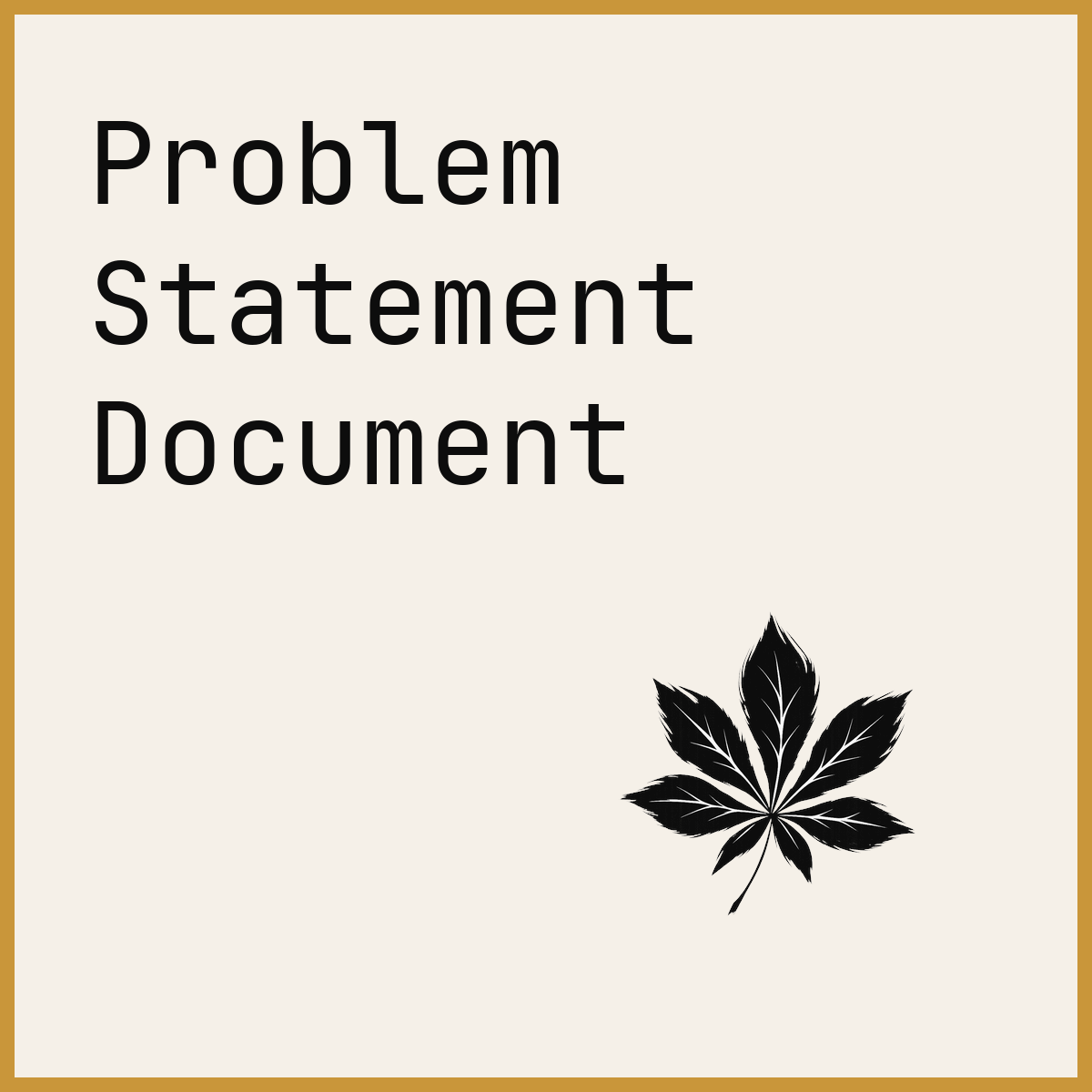 Problem Statement Document