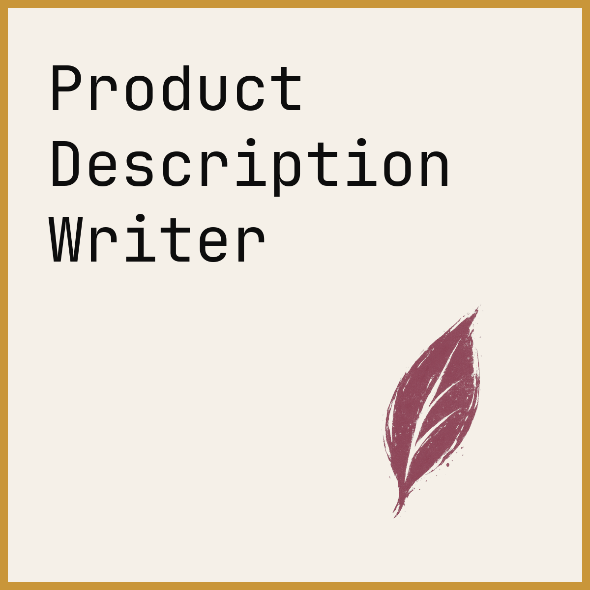 Product Description Writer