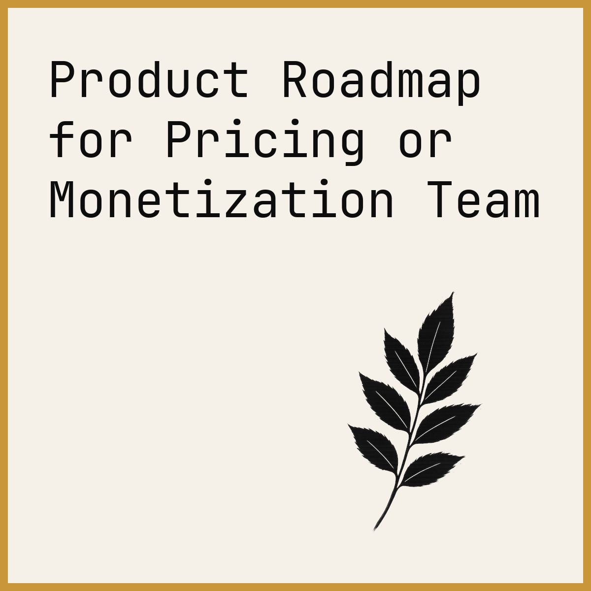 Product Roadmap for Pricing or Monetization Team