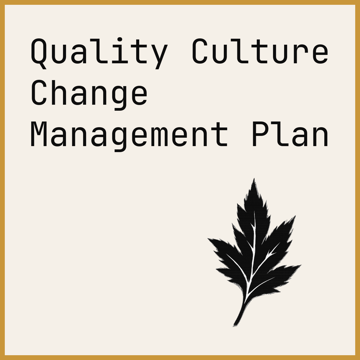 Quality Culture Change Management Plan