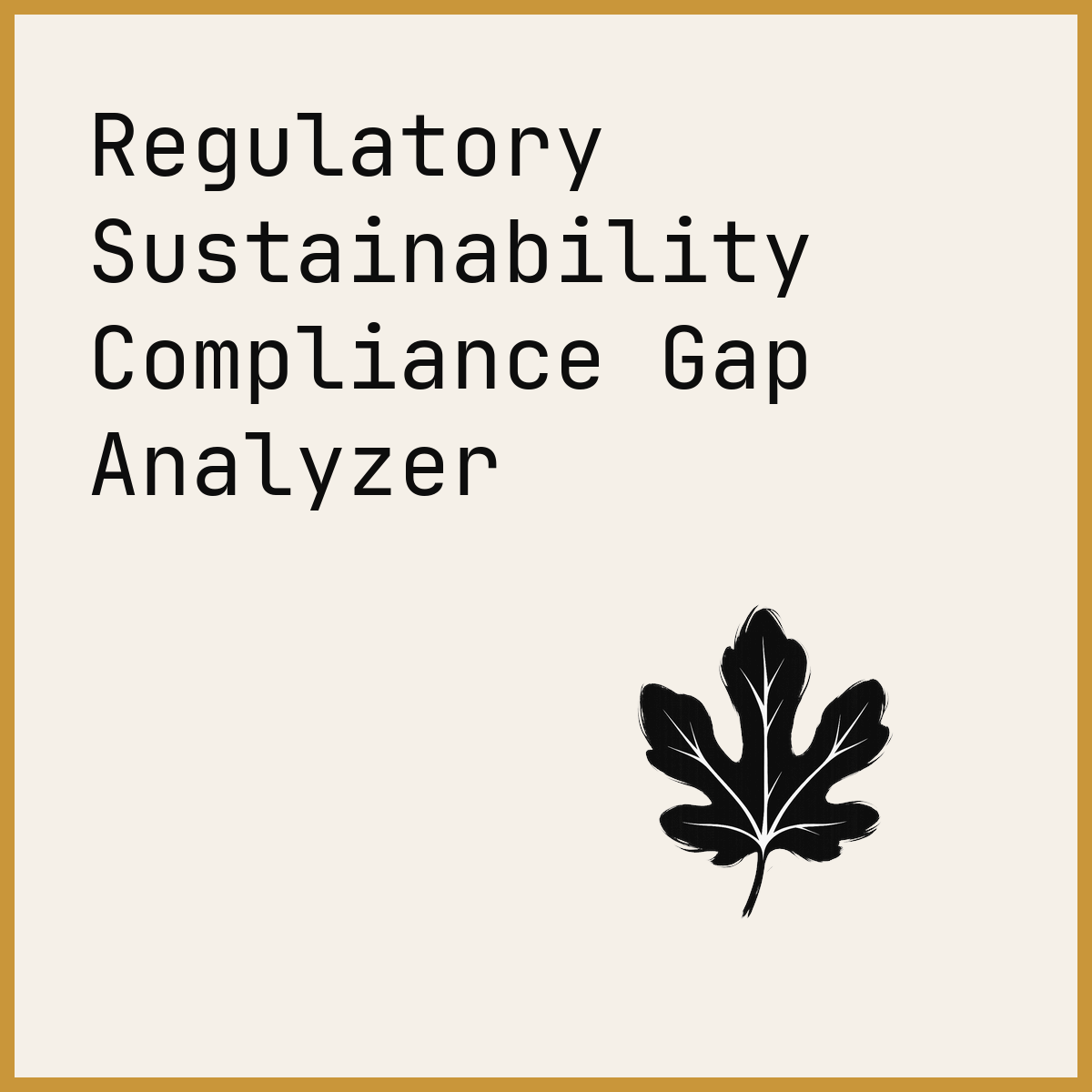 Regulatory Sustainability Compliance Gap Analyzer