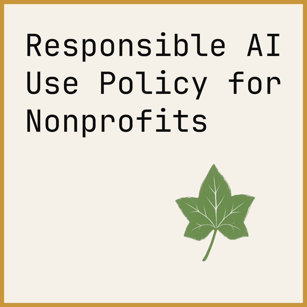 Responsible AI Use Policy for Nonprofits
